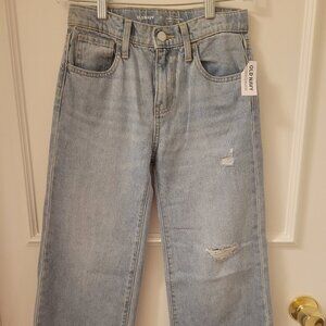 NWT Old Navy Girl's size 10 jeans high rise wide leg